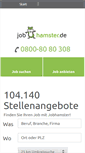 Mobile Screenshot of jobhamster.de